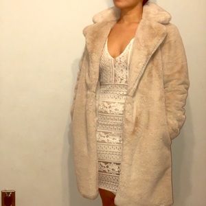 Forever 21 Longline Faux-Fur Coat